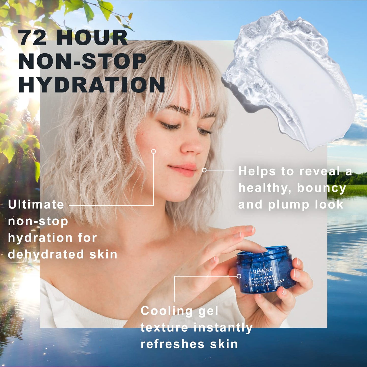 LUMENE Nordic Hydra [Lähde] Oxygen Recovery 72h Hydra Gel Mask 150 ml