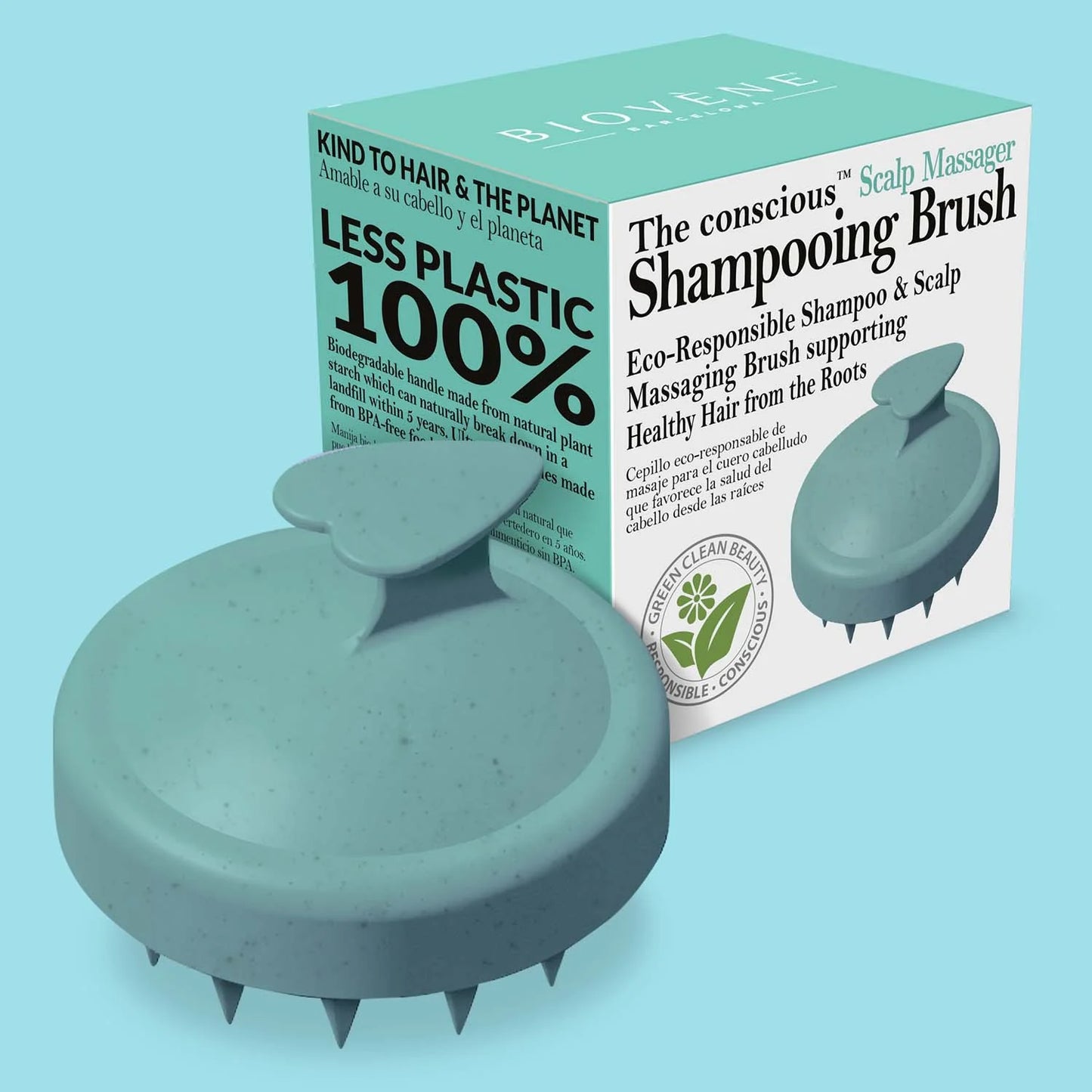 BIOVENE The conscious™ Biodegradable Scalp Massager, Shampooing Brush