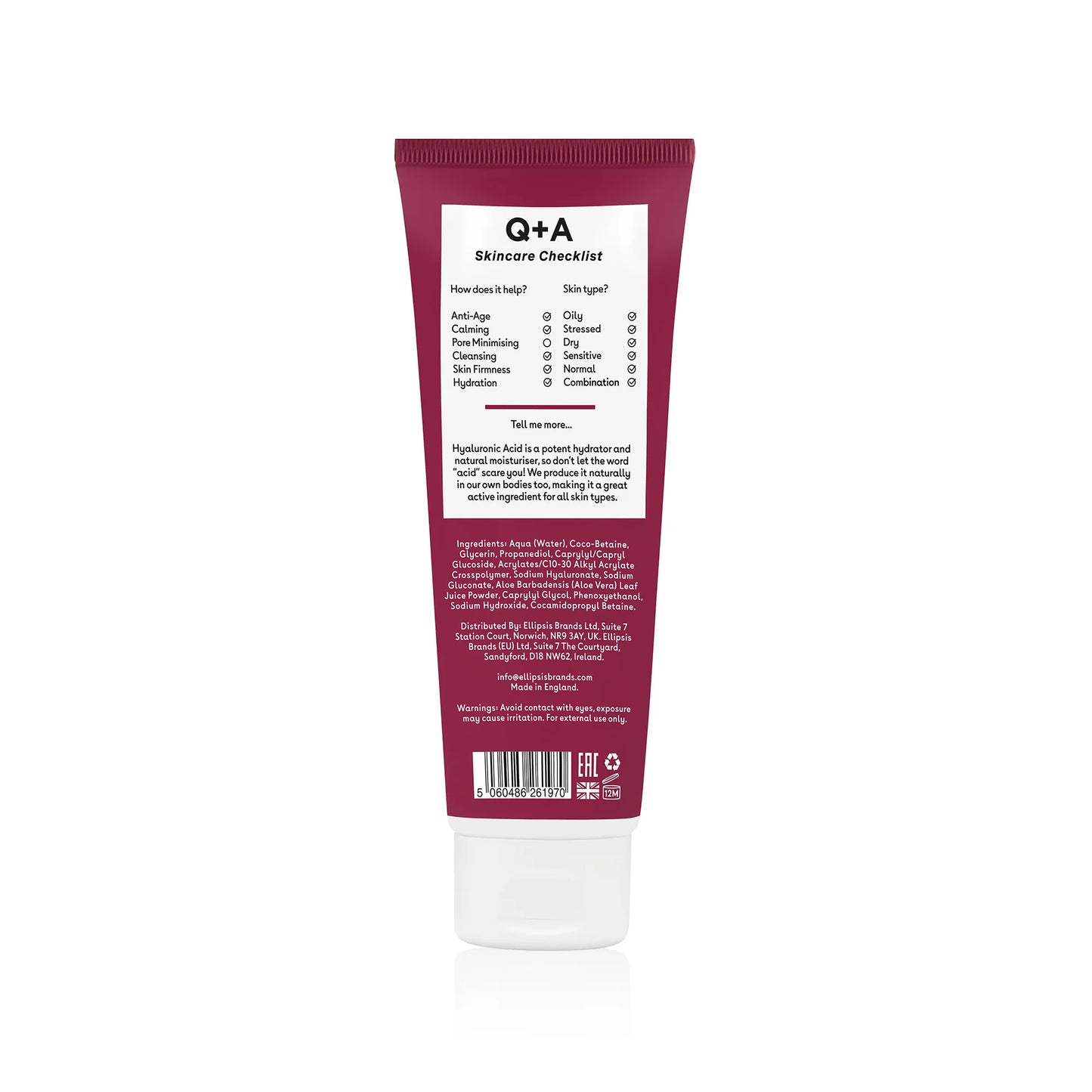 Q+A Hyaluronic Acid Hydrating Cleanser 75 ml