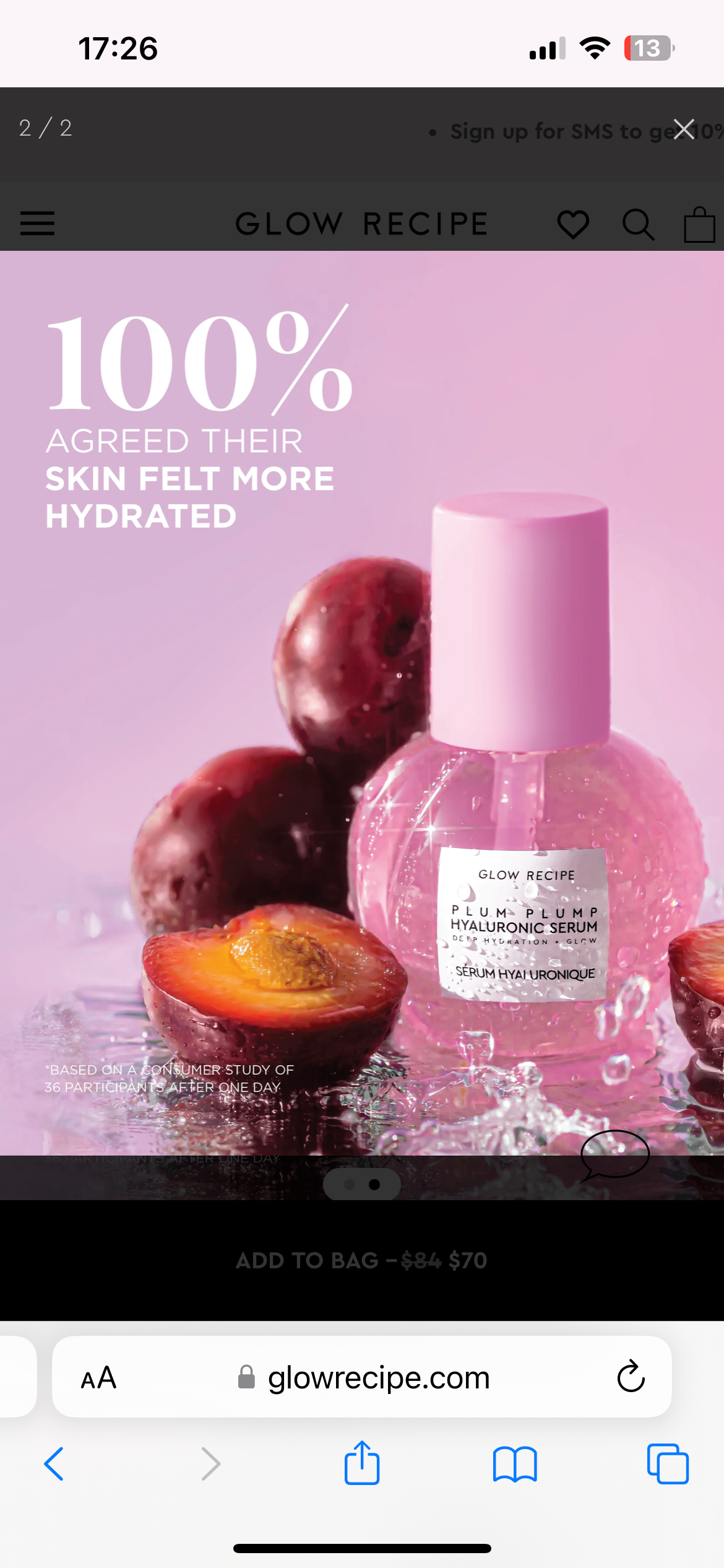 GLOW RECIPE Hydration Vacation Plum Plum Hyaluronic Duo