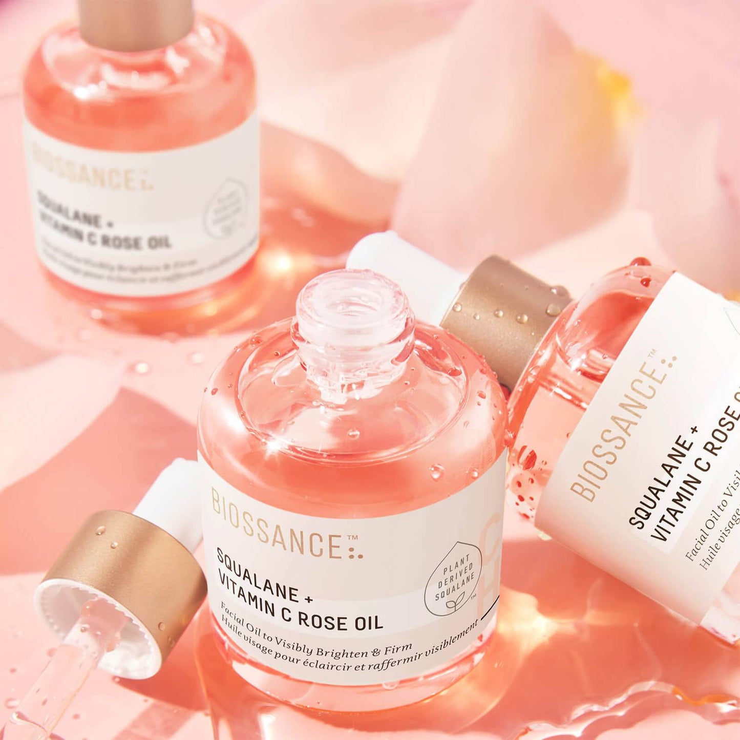 BIOSSANCE Squalane + Vitamin C Rose Oil