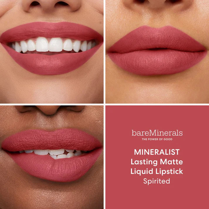 BARE MINERALS Mineralist® Lasting Matte Liquid Lipstick - Nuanca Spirited - Travel size 1.3ml